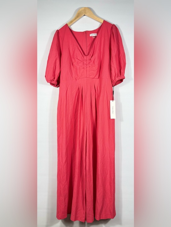 Calvin Klein Pants - NEW Calvin Klein Women's 12 Puff-Sleeve V Neck Jumpsuit • Reg Price $144